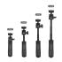 Jmary MT-19 Mini Tripod Stand with Universal Mobile Phone Holder and High quality aluminum alloy Ball-Head - Black